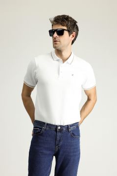 Polo Collar Slim Fit Embroidered Supreme Cotton T-Shirt