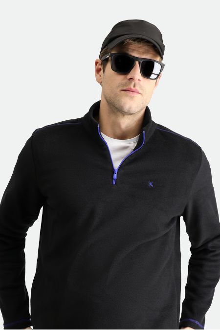 Zipper Fleece Sweatshirt