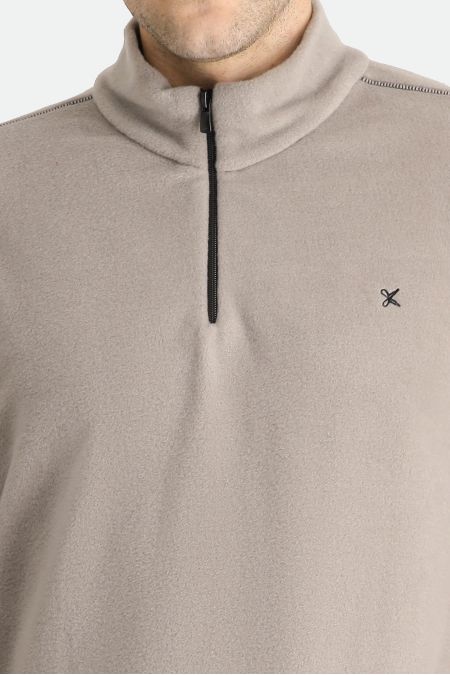 Zipper Fleece Sweatshirt