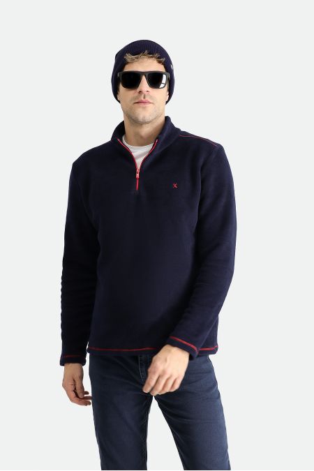 Zipper Fleece Sweatshirt