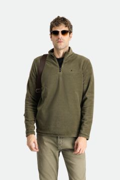 Fleece-Sweatshirt mit Reißverschluss