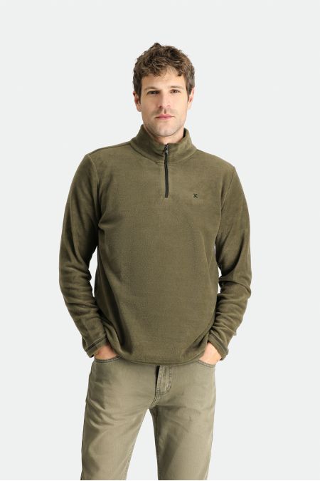 Zipper Fleece Sweatshirt