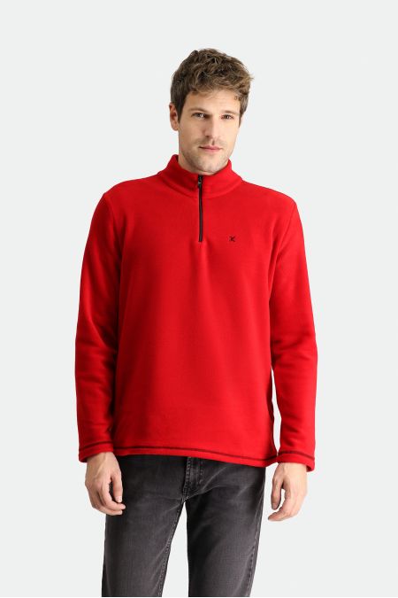 Zipper Fleece Sweatshirt