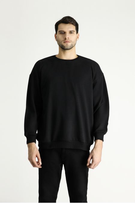 Sweatshirt mit Rundhalsausschnitt, Übergröße