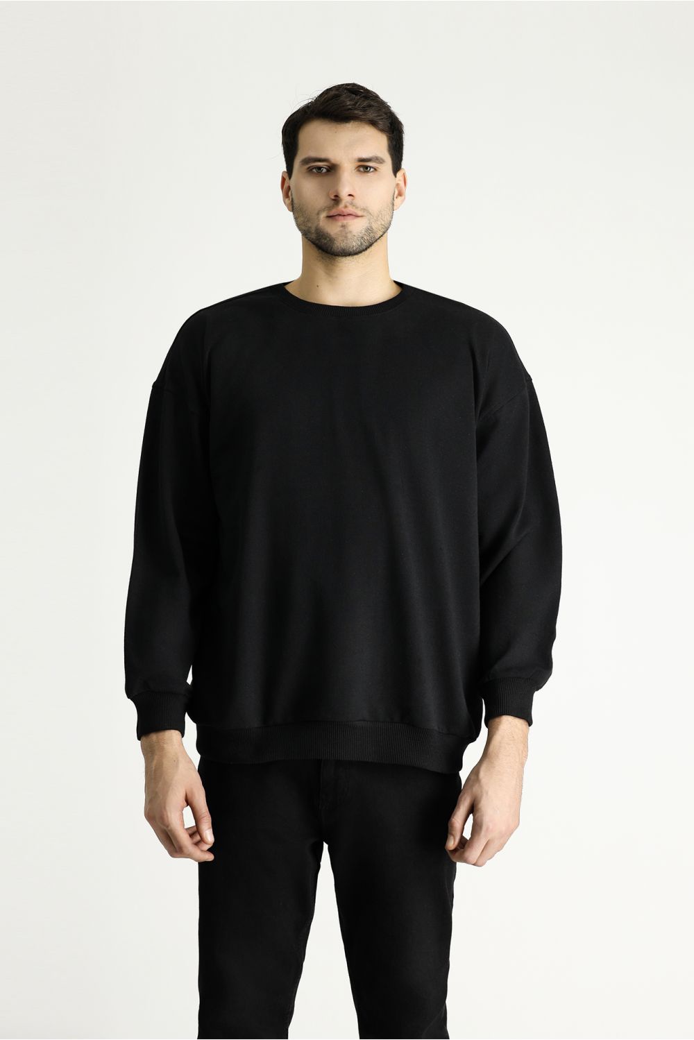 Oversized crew neck hoodie sale