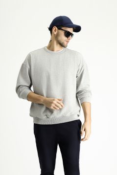 Sweatshirt mit Rundhalsausschnitt, Übergröße