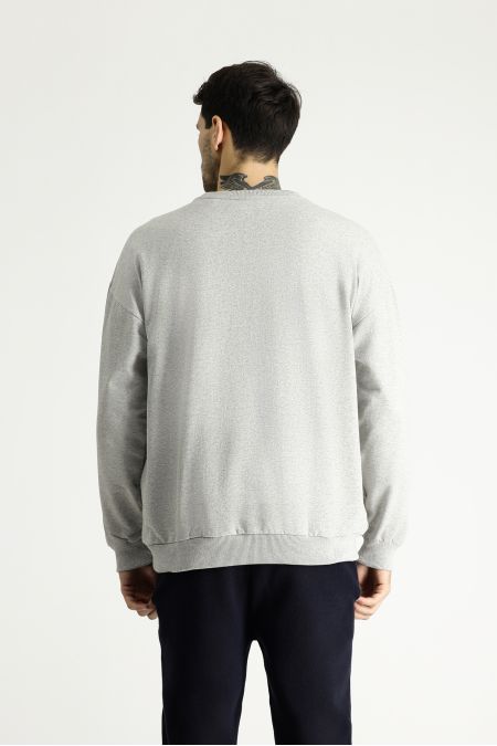 Sweatshirt mit Rundhalsausschnitt, Übergröße