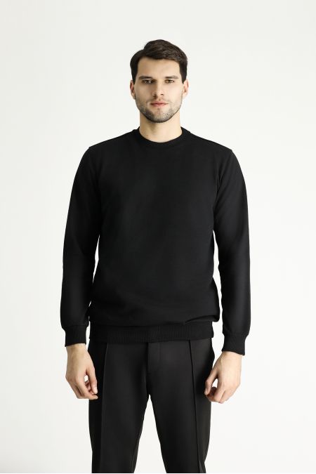 Rundhals Baumwoll-Sweatshirt