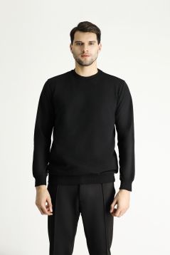 Rundhals Baumwoll-Sweatshirt