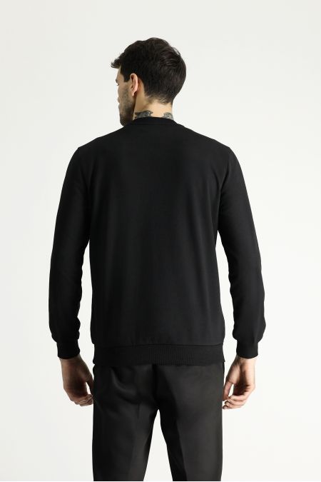 Rundhals Baumwoll-Sweatshirt