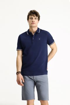 Polo Collar Slim Fit Embroidered Supreme Cotton T-Shirt