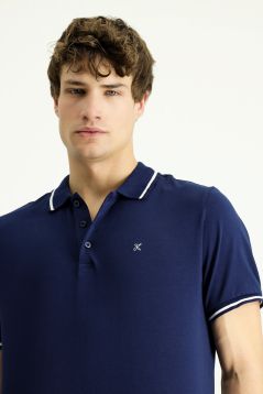 Polo Collar Slim Fit Embroidered Supreme Cotton T-Shirt