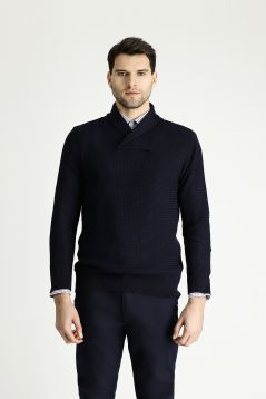 Shawl collar knitwear