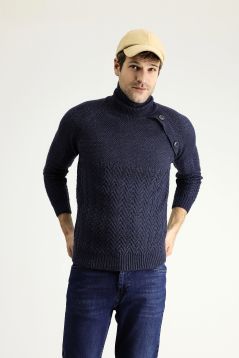 Rollkragenpullover, Slim Fit