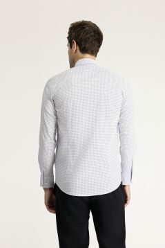 Long Sleeve Slim Fit Printed Shirt