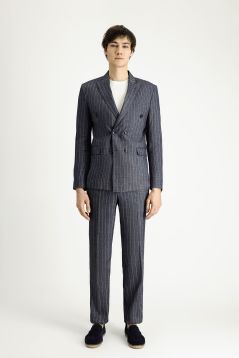 Striped Double-Breasted Suit