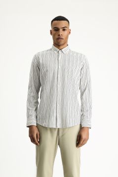 Long Sleeve Striped Slim Fit Shirt