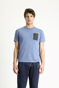 Crew Neck Patterned Slim Fit T-Shirt