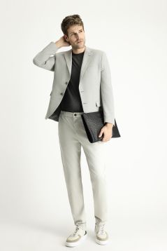 Slim Fit Patterned Classic Suit