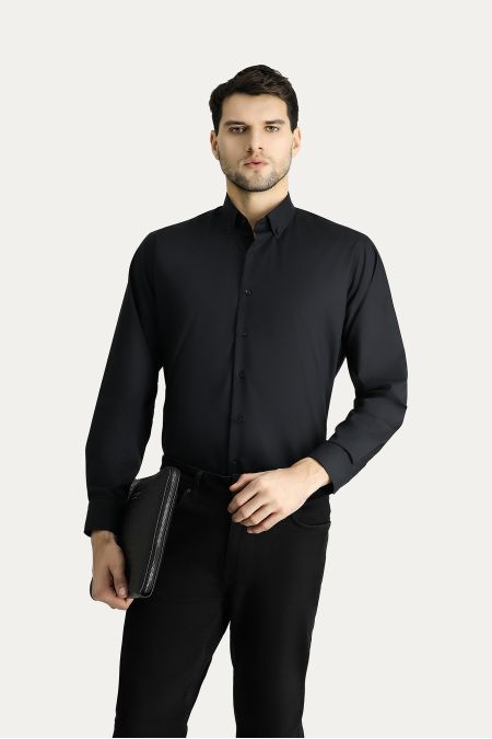 Long Sleeve Slim Fit Non Iron Cotton Shirt