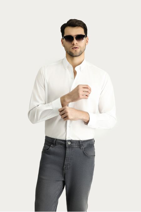 Long Sleeve Slim Fit Non Iron Cotton Shirt