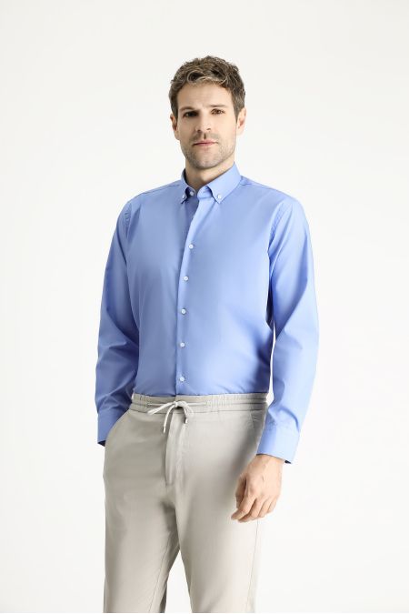 Long Sleeve Slim Fit Non Iron Cotton Shirt