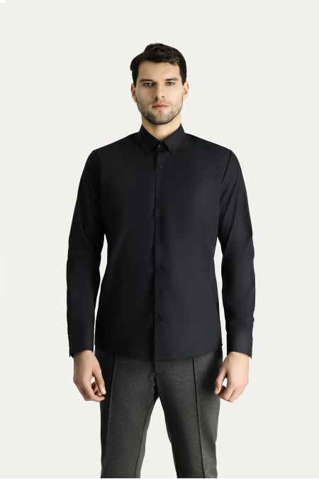 Long Sleeve Slim Fit Non Iron Cotton Shirt