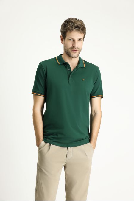 Polo-Kragen Slim-Fit Besticktes Supreme Baumwoll-T-Shirt