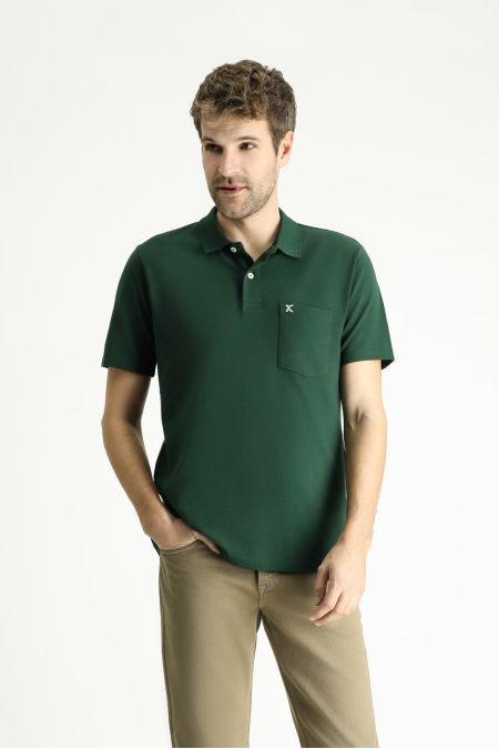 Polo Collar Regular Fit Embroidered Cotton T-Shirt