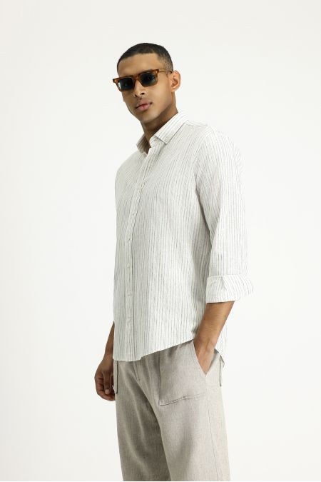 Long Sleeve Striped Slim Fit Shirt