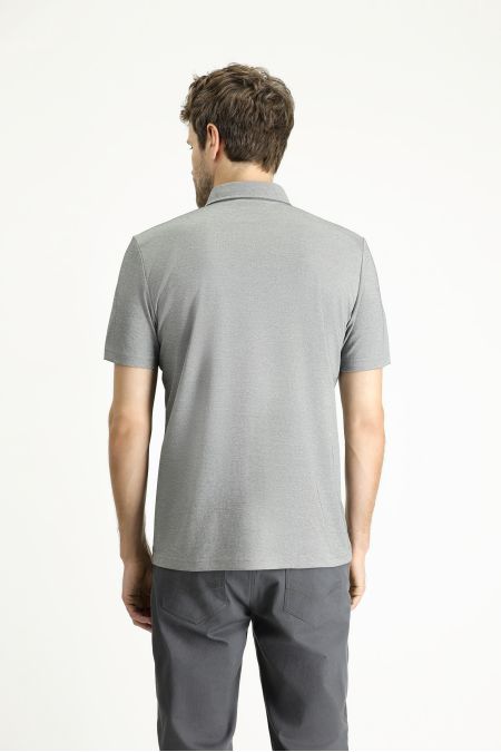 T-Shirt mit Polokragen, Regular Fit