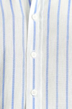 Long Sleeve Slim Fit Striped Sport Linen Shirt