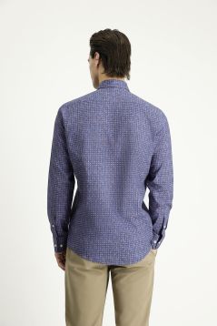 Long Sleeve Slim Fit Patterned Shirt