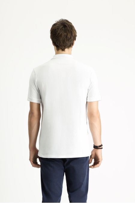 T-Shirt mit Polokragen, Slim Fit