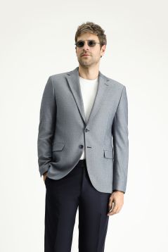 Slim Fit Patterned Classic Blazer