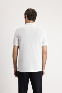 T-Shirt mit Polokragen, bestickt, Regular Fit