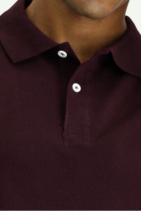 Polo Collar Regular Fit Embroidered Cotton T-Shirt