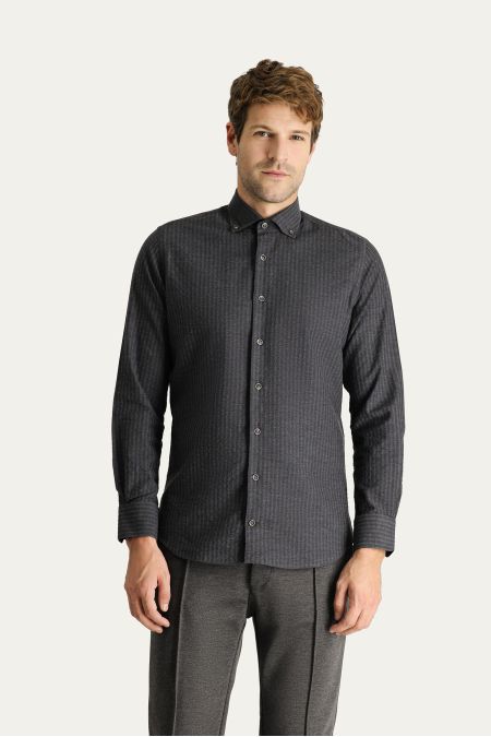 Langarm-Casualhemd, Slim Fit