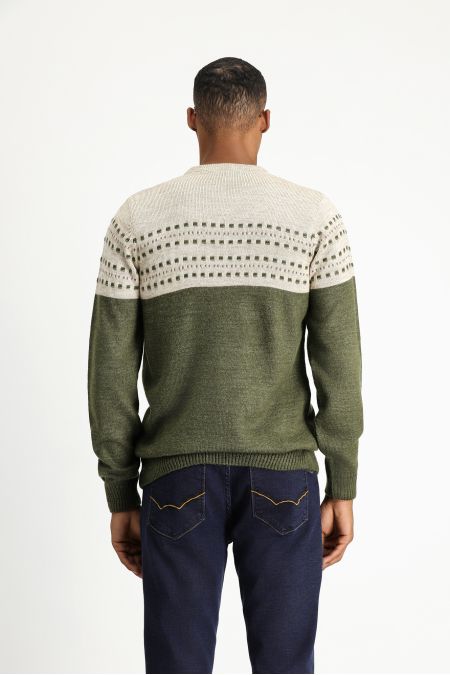 Pullover mit Rundhalsausschnitt, Slim Fit