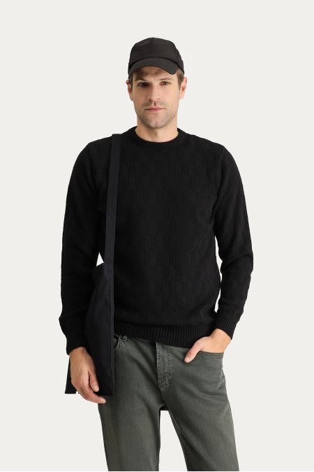 Pullover mit Rundhalsausschnitt, Regular Fit