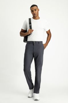 Slim-Fit Elastische Canvas-/Chinohose