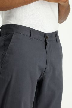 Slim-Fit Elastische Canvas-/Chinohose