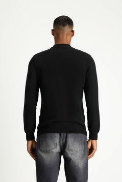 Bateau Neck Regular Fit Cotton Knit Sweater