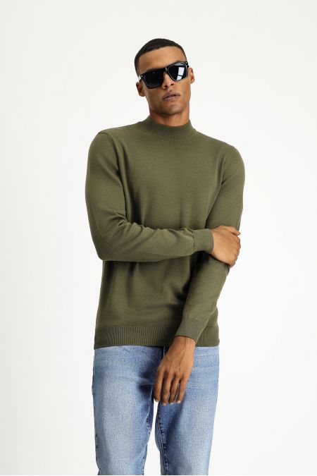 Mock-Turtleneck Regular Fit Jumper