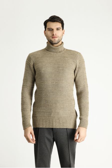 Rollkragenpullover, Slim Fit