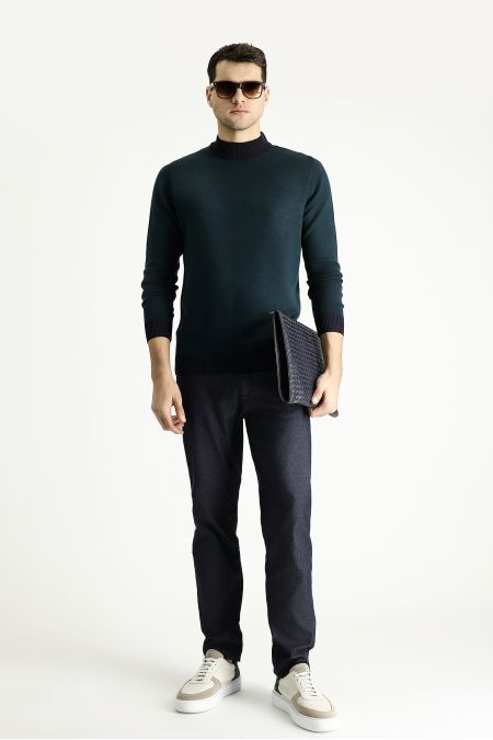 Mock-Turtleneck Slim Fit Jumper