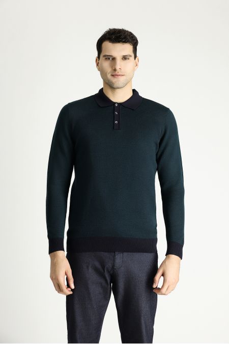 Polo Neck Slim Fit Jumper