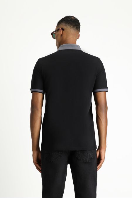 T-Shirt mit Polokragen, Regular Fit