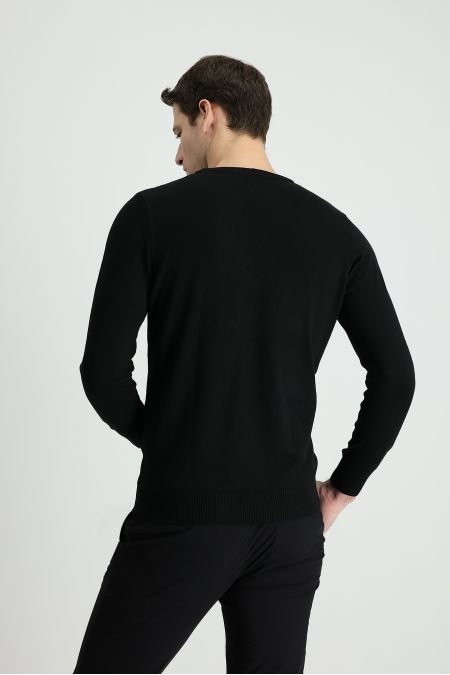 Pullover mit Rundhalsausschnitt, Slim Fit