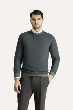 Pullover mit Rundhalsausschnitt, Slim Fit